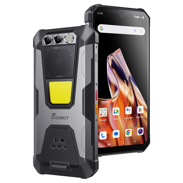 FOSSiBOT F106 Pro strapabíró okostelefon, 6.58'' FHD+ kijelző, Helio G85, 15GB RAM, 256GB tárhely, 48+20MP kamera, 12000mAh, NFC, IP68/IP69K