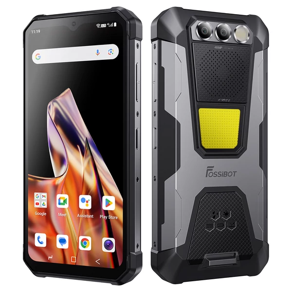FOSSiBOT F106 Pro strapabíró okostelefon, 6.58'' FHD+ kijelző, Helio G85, 15GB RAM, 256GB tárhely, 48+20MP kamera, 12000mAh, NFC, IP68/IP69K