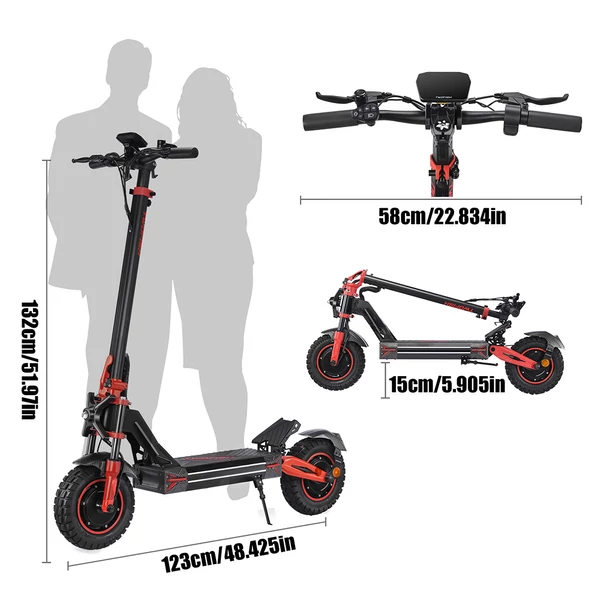 TWOFISH TW4 PRO elektromos roller, 2×1000W motor, 60V 23Ah akku, 72 km/h, 60 km hatótáv, 11” kerék, dupla tárcsafék, rugós felfüggesztés, NFC