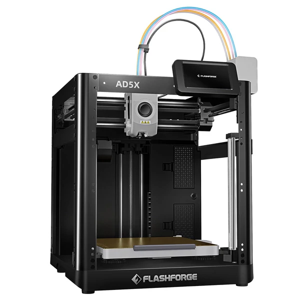 Flashforge AD5X 3D nyomtató + 4kg Mecpow HS filament (3kg PETG + 1kg PLA+, rózsaszín/kék/szürke/fekete)