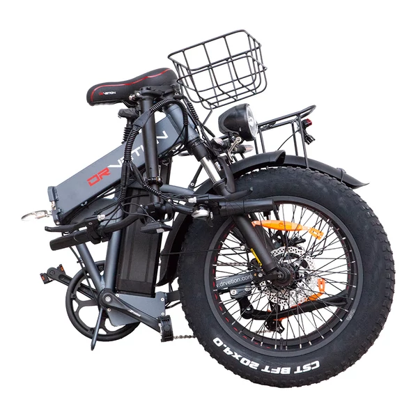 DRVETION AT20 Pro összecsukható elektromos kerékpár, 750W BAFANG motor, 48V 20Ah Samsung akku, 130 km hatótáv, 45 km/h, 20×4.0 fat bike – Szürke