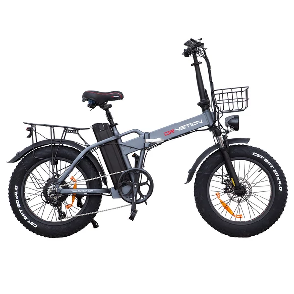 DRVETION AT20 Pro összecsukható elektromos kerékpár, 750W BAFANG motor, 48V 15Ah Samsung akku, 130 km hatótáv, 45 km/h, 20×4.0” terepgumi – Szürke