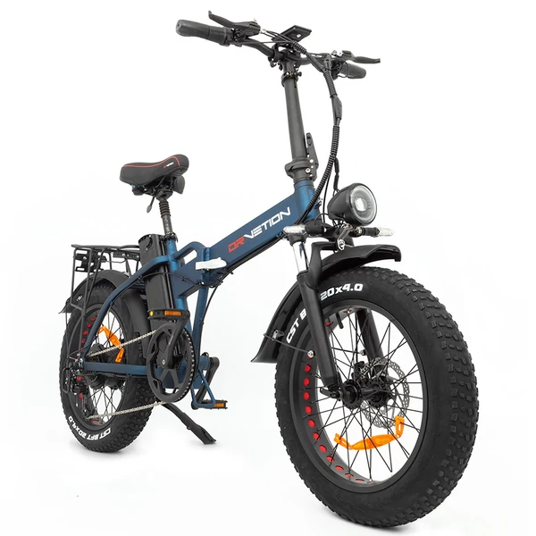DRVETION AT20 Pro elektromos kerékpár, 750W BAFANG motor, 48V 15Ah Samsung akku, 130 km hatótáv, 45 km/h, 20×4.0 fat bike, hidraulikus fék – Kék