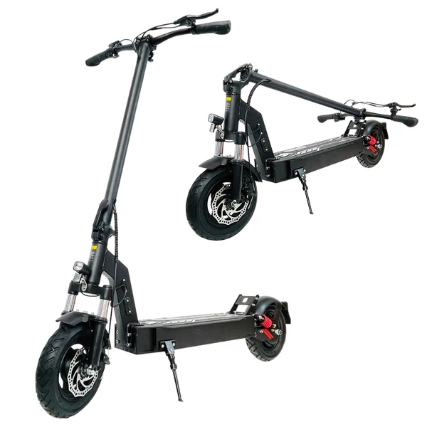 DT08 elektromos roller, 500W motor, 48V 13Ah akkumulátor, 10” kerék, 40km/h, 60km hatótáv, tárcsafék, első‑hátsó rugózás