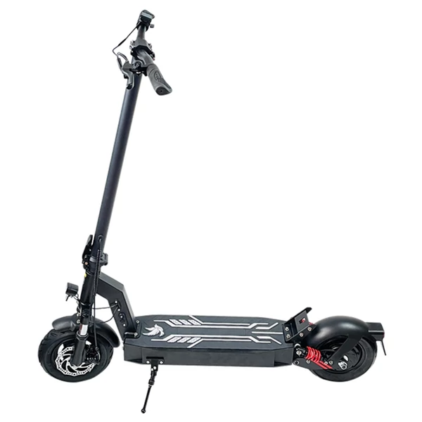 DT08 elektromos roller, 500W motor, 48V 13Ah akkumulátor, 10” kerék, 40km/h, 60km hatótáv, tárcsafék, első‑hátsó rugózás