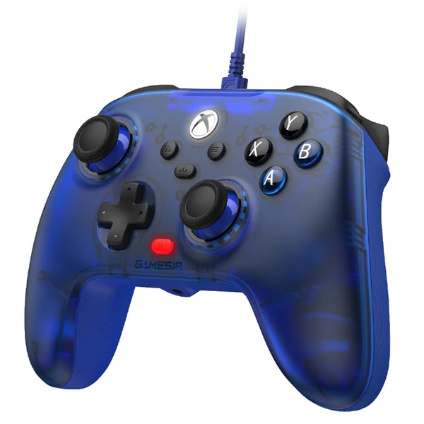 GameSir T7 vezetékes játékvezérlő, Hall-effektus karok és ravaszok, Xbox/Xbox One X/S, Steam, Windows 10/11 – Zafír kék