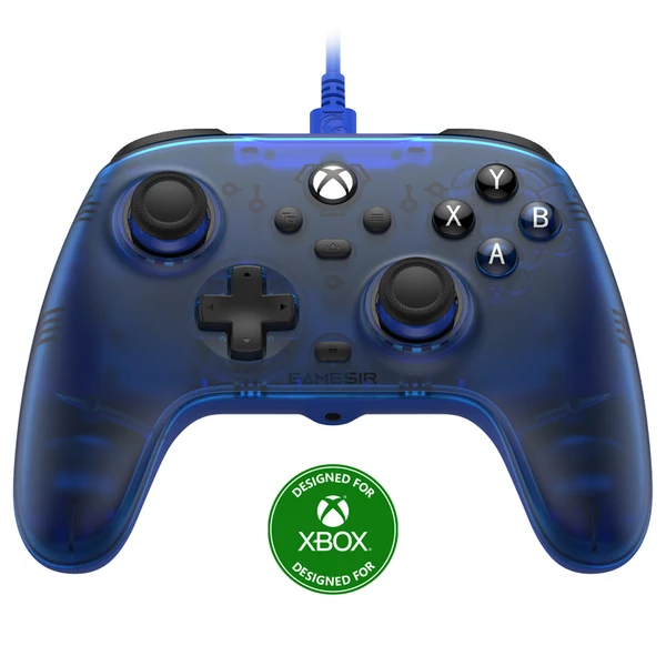 GameSir T7 vezetékes játékvezérlő, Hall-effektus karok és ravaszok, Xbox/Xbox One X/S, Steam, Windows 10/11 – Zafír kék