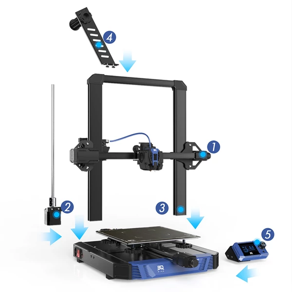 BIQU Hurakan 3D nyomtató Klipperrel, automata szintezéssel, Microprobe érzékelővel, 180mm/s sebességgel, csendes működéssel, WiFi vezérléssel, 220×220×270mm