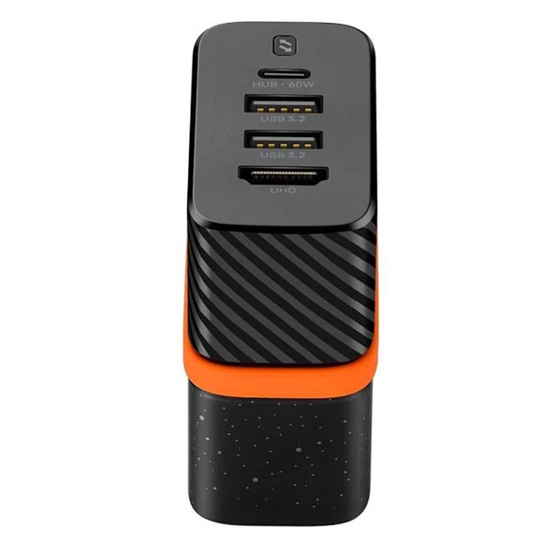 Minix P4K fali töltő és hub, 2×USB 3.2, 4K@30Hz UHD port, PD60W Type‑C gyorstöltés