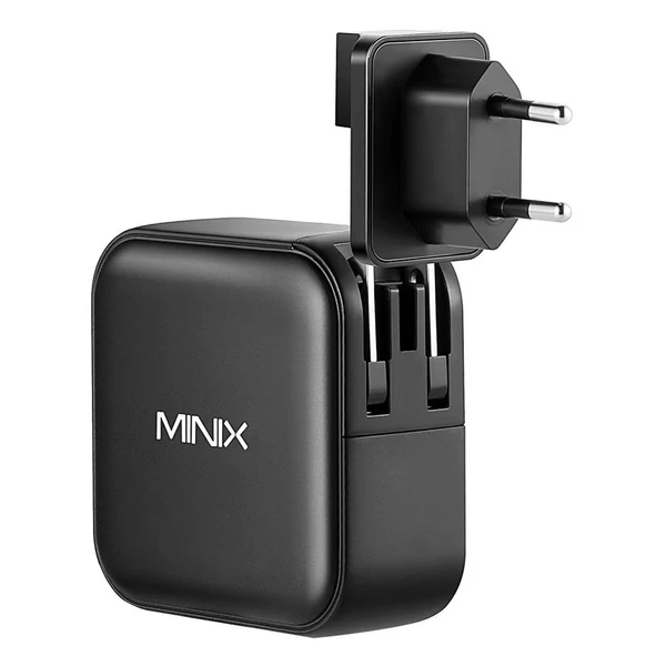 MINIX P3 100W gyorstöltő, 3×Type‑C + 1×USB‑A porttal, utazáshoz, univerzális kompatibilitás