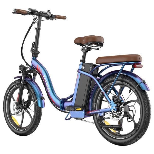 Fafrees F20+ Pro összecsukható elektromos kerékpár, 250W motor, 36V 22.5Ah akkumulátor, 20×3.0 gumi, 25km/h, 100km hatótáv – Auróra kék