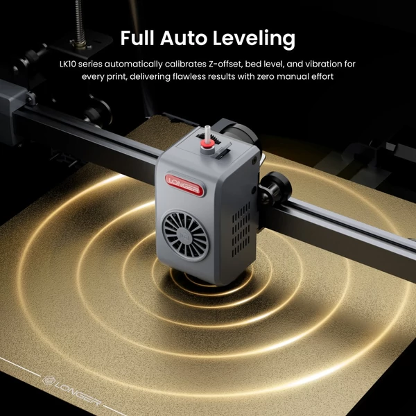 LONGER LK10 Plus 3D nyomtató, 500 mm/s gyors, 0.1 mm pontosság, 320×320×400 mm térfogat, automata szintezés, 300°C hotend, WiFi/LAN/USB
