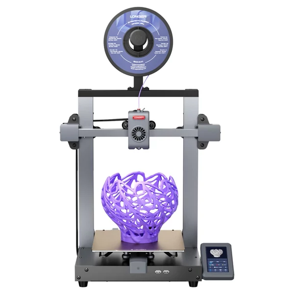 LONGER LK10 3D nyomtató, 500 mm/s sebesség, 0,1 mm pontosság, 225×225×265 mm térfogat, automata szintezés, 300°C hotend, WiFi/LAN/USB