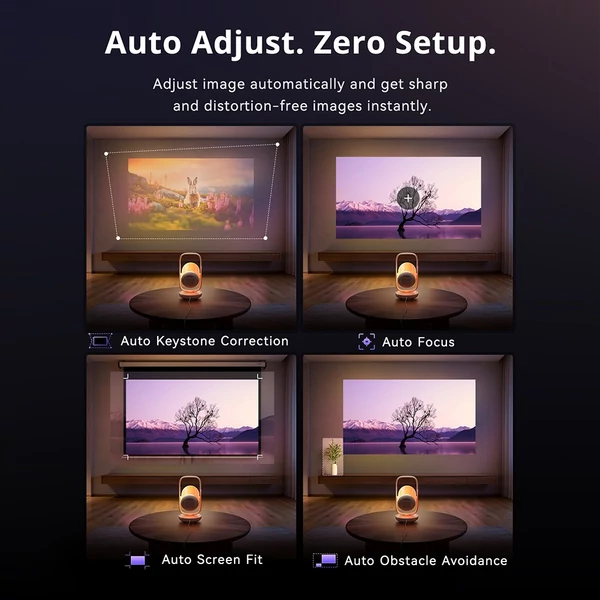 ETOE Starfish 2 projektor, natív 1080P Full HD, 4K dekódolás, 500 ANSI lumen, Google TV Netflixszel, autofókusz, automatikus trapézkorrekció