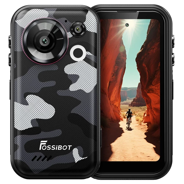 FOSSiBOT F116 Pro strapabíró okostelefon, 12GB/256GB, Dimensity 7300 5G, 48MP OIS, 50MP kamera, 4.0'' 120Hz, 3700mAh, Android 16, IP68/IP69K, NFC - Szürke