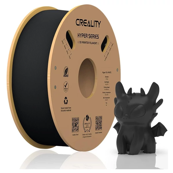 4kg Creality Hyper-PLA filament – fehér / fekete, nagy pontosságú 3D nyomtatáshoz