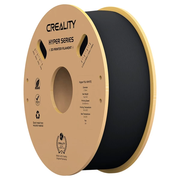 4kg Creality Hyper-PLA filament – fehér / fekete, nagy pontosságú 3D nyomtatáshoz