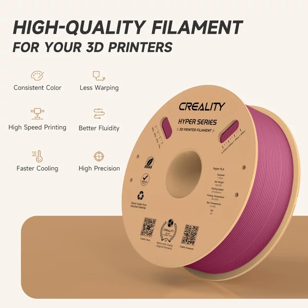 Creality Hyper-PLA filament 1kg – eperpiros (gyors, precíz nyomtatáshoz)