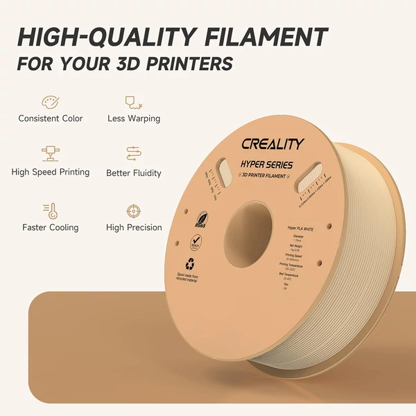 4kg Creality Hyper-PLA filament – szürke / piros / eperpiros / bőrszínű