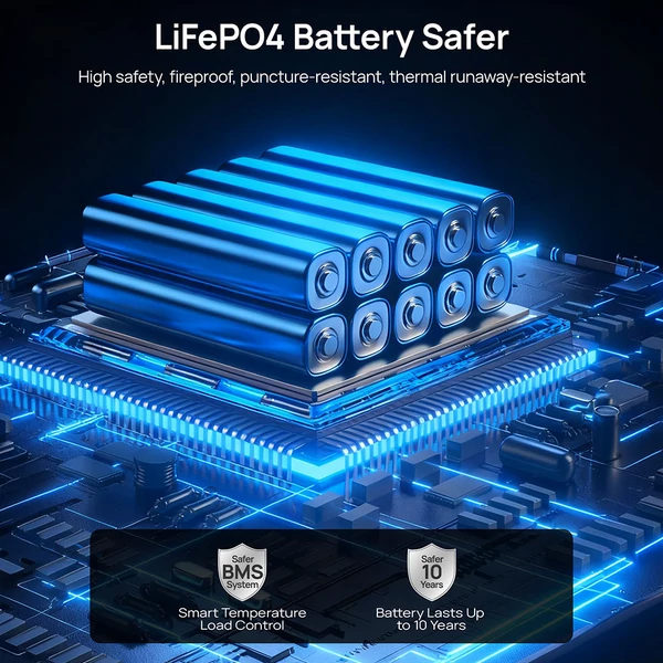 DaranEner NEOS hordozható erőmű – 288Wh LiFePO4 akkumulátor, 600W tiszta szinusz, 1200W csúcs, 100W USB‑C PD, MPPT, UPS