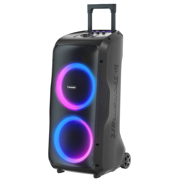 Tronsmart Halo 300 party hangszóró XLR, gitár és mikrofon bemenettel, 240W erő, Beat‑Sync LED, 20h üzemidő