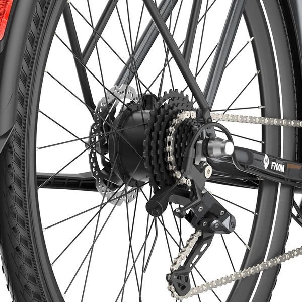 Fafrees F700W elektromos kerékpár, 250W motor, 36V 10Ah akku, 700×42C gumik, 25 km/h, 100 km hatótáv, hidraulikus fék, SHIMANO CUES 9 – Kék