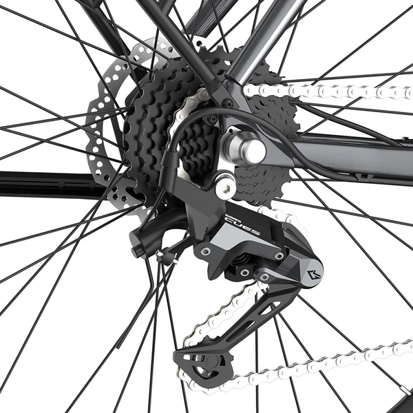 Fafrees F700W elektromos kerékpár, 250W motor, 36V 10Ah akku, 700×42C gumik, 25 km/h, 100 km hatótáv, hidraulikus fék, SHIMANO CUES 9 – Fekete