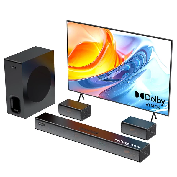 Hiwill A51 Pro 5.1 hangrendszer Dolby Atmos-szal, 6.5'' vezeték nélküli mélynyomóval, 9 hangszóróval, 420W csúcsteljesítménnyel