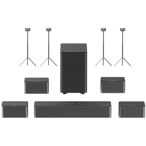 Ultimea Poseidon D80 7.1 hangprojektor + 2 Steady 300 hangfalállvány, Dolby Atmos, 460W, Bluetooth 5.3, EQ beállítások