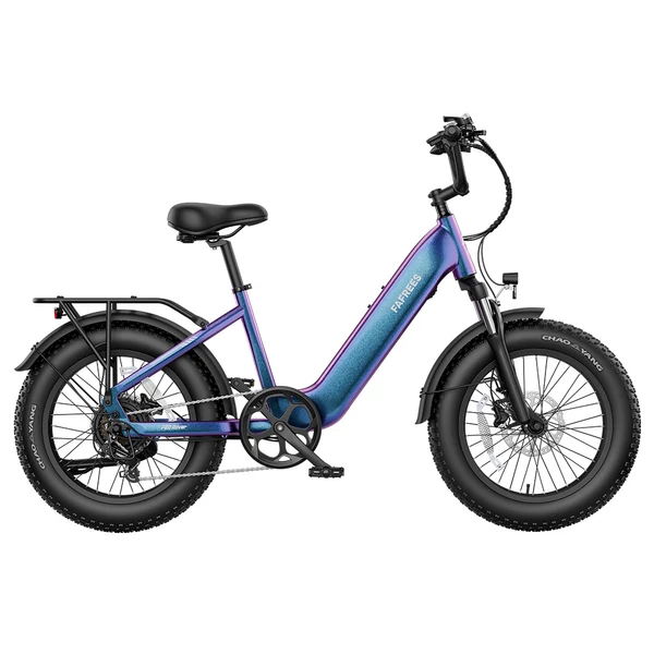FAFREES F20 Rover elektromos kerékpár, 250W hátsó agymotorral, 48V 15Ah kivehető akkumulátorral, 80 km hatótávval, 20×4.0” vastag gumikkal – Auróra kék