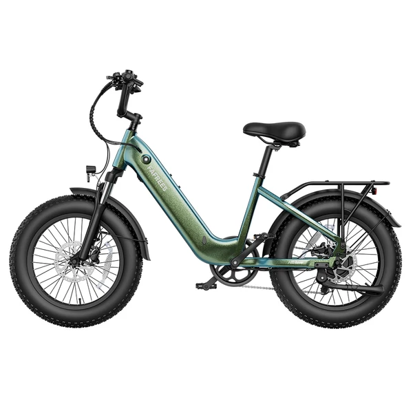 FAFREES F20 Rover elektromos kerékpár, 250W hátsó agymotorral, 48V 15Ah kivehető akkumulátorral, 80 km hatótávval, 20×4.0” vastag gumikkal – Auróra zöld