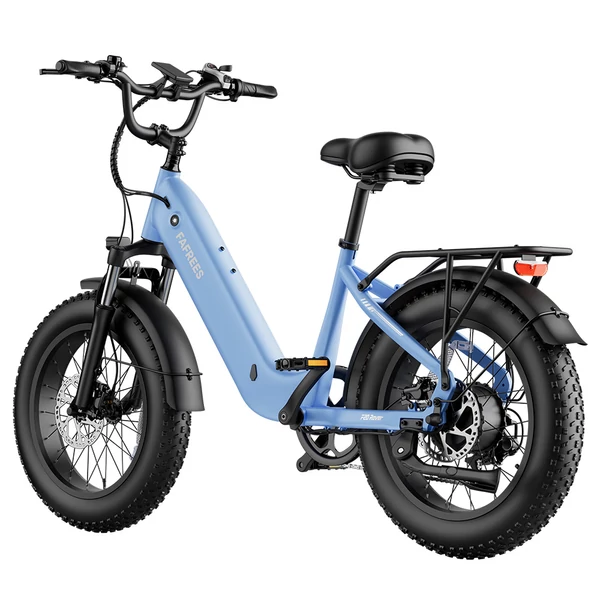 FAFREES F20 Rover elektromos kerékpár, 250W hátsó agymotorral, 48V 15Ah kivehető akkumulátorral, 80 km hatótávval, 20×4.0” vastag gumikkal – Kék
