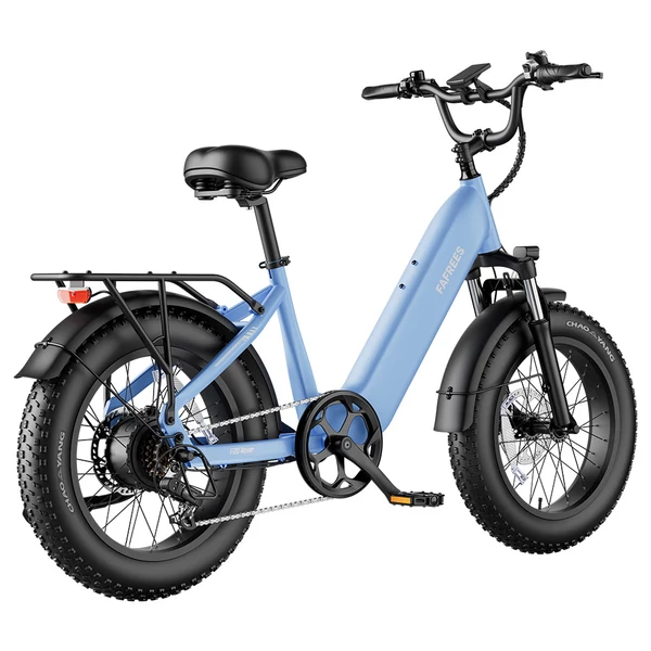 FAFREES F20 Rover elektromos kerékpár, 250W hátsó agymotorral, 48V 15Ah kivehető akkumulátorral, 80 km hatótávval, 20×4.0” vastag gumikkal – Kék