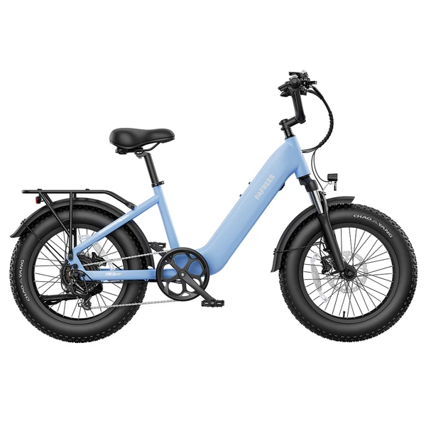 FAFREES F20 Rover elektromos kerékpár, 250W hátsó agymotorral, 48V 15Ah kivehető akkumulátorral, 80 km hatótávval, 20×4.0” vastag gumikkal – Kék