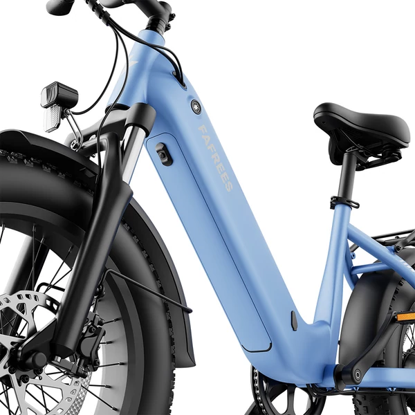 FAFREES F20 Rover elektromos kerékpár, 250W hátsó agymotorral, 48V 15Ah kivehető akkumulátorral, 80 km hatótávval, 20×4.0” vastag gumikkal – Kék