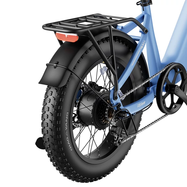 FAFREES F20 Rover elektromos kerékpár, 250W hátsó agymotorral, 48V 15Ah kivehető akkumulátorral, 80 km hatótávval, 20×4.0” vastag gumikkal – Kék
