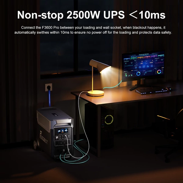 FOSSiBOT F3600 Pro hordozható erőmű + 1× SP420 420W napelem panel készlet