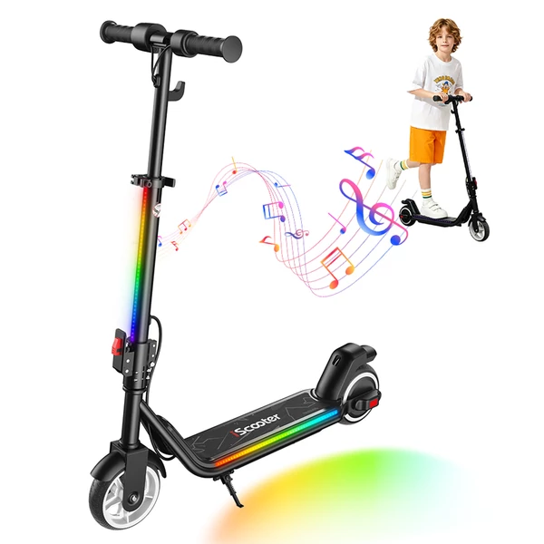 iScooter iK3Max gyerek elektromos roller, 200W motor, 21.6V 4.5Ah akku, 6.5\" kerék, 3 sebesség, dupla fék, RGB fény, Bluetooth
