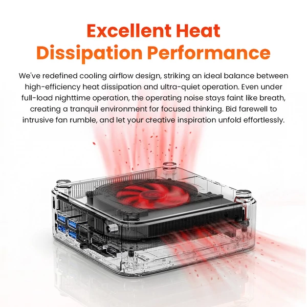 FIREBAT R3 mini PC Ryzen 5 7430U, 16GB RAM, 512GB SSD, 4K hármas kijelzés, WiFi 6, BT 5.2