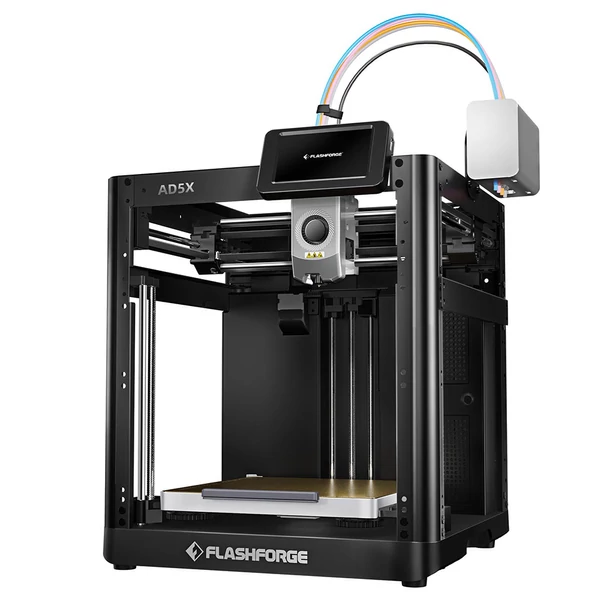 Flashforge AD5X 3D nyomtató + 4kg Mecpow HS filament – 2kg fekete PETG, 2kg áttetsző füstszürke PLA+