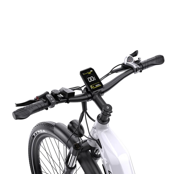 Onesport OT05 elektromos kerékpár 27,5" alumínium vázzal, 36V 18,2Ah akkuval, ANANDA 250W motorral, Shimano 7 sebességgel – Fehér