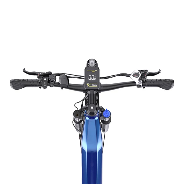 Onesport OT05 elektromos kerékpár 27,5" alumínium vázzal, 36V 18,2Ah akkuval, ANANDA 250W motorral, Shimano 7 sebességgel – Sötétkék