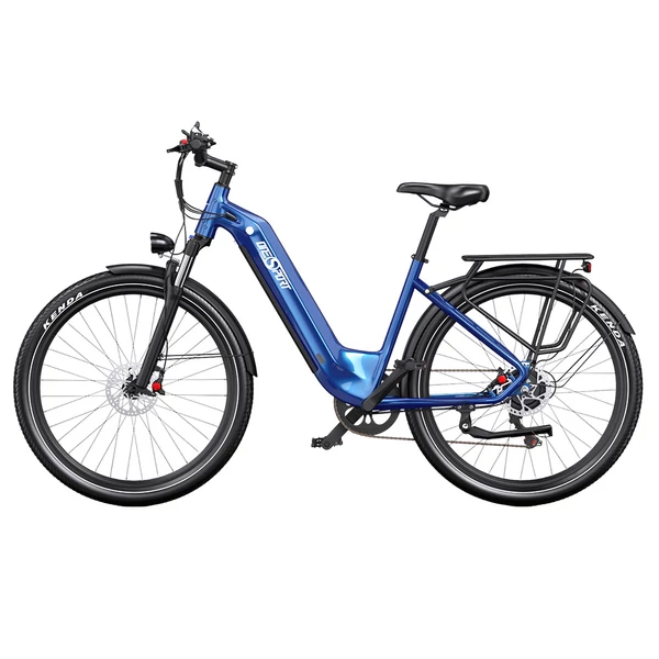 Onesport OT05 elektromos kerékpár 27,5" alumínium vázzal, 36V 18,2Ah akkuval, ANANDA 250W motorral, Shimano 7 sebességgel – Sötétkék