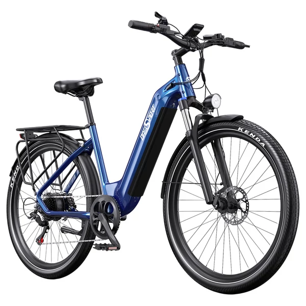 Onesport OT05 elektromos kerékpár 27,5" alumínium vázzal, 36V 18,2Ah akkuval, ANANDA 250W motorral, Shimano 7 sebességgel – Sötétkék