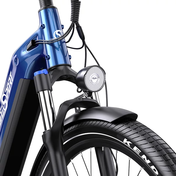 Onesport OT05 elektromos kerékpár 27,5" alumínium vázzal, 36V 18,2Ah akkuval, ANANDA 250W motorral, Shimano 7 sebességgel – Sötétkék