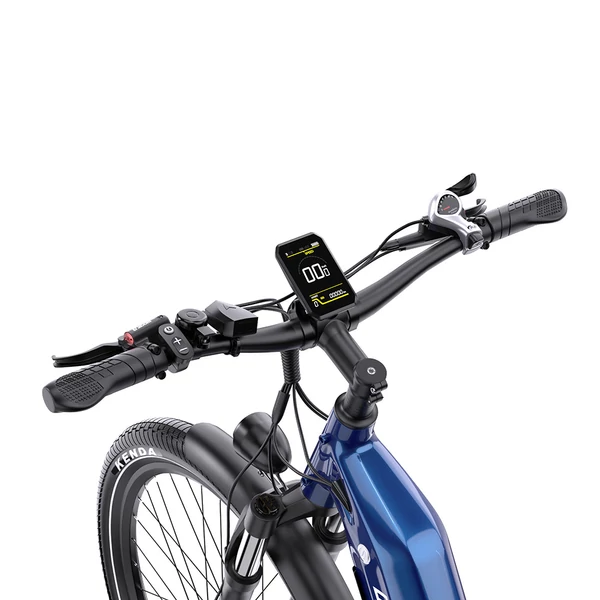 Onesport OT05 elektromos kerékpár 27,5" alumínium vázzal, 36V 18,2Ah akkuval, ANANDA 250W motorral, Shimano 7 sebességgel – Sötétkék