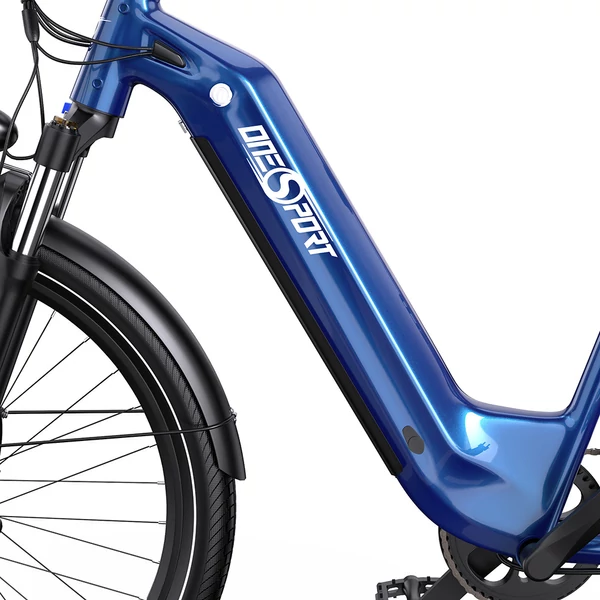 Onesport OT05 elektromos kerékpár 27,5" alumínium vázzal, 36V 18,2Ah akkuval, ANANDA 250W motorral, Shimano 7 sebességgel – Sötétkék