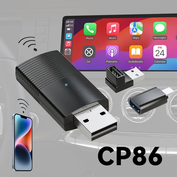MINIX CP86 vezetékes CarPlay → vezeték nélküli adapter – gyors, stabil átalakító iPhone‑hoz