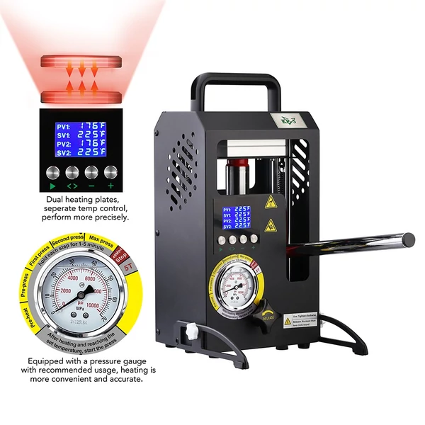 LTQ Vapor KP‑5 hőprés gép, 5 tonnás dupla fűtőlap, precíz hőmérséklet‑szabályozással