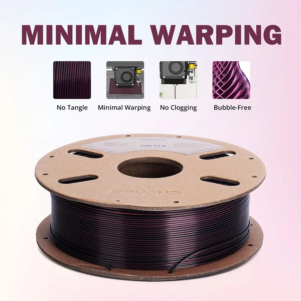ERYONE két színű selyem PLA filament 1kg – Fekete és vörös rózsa